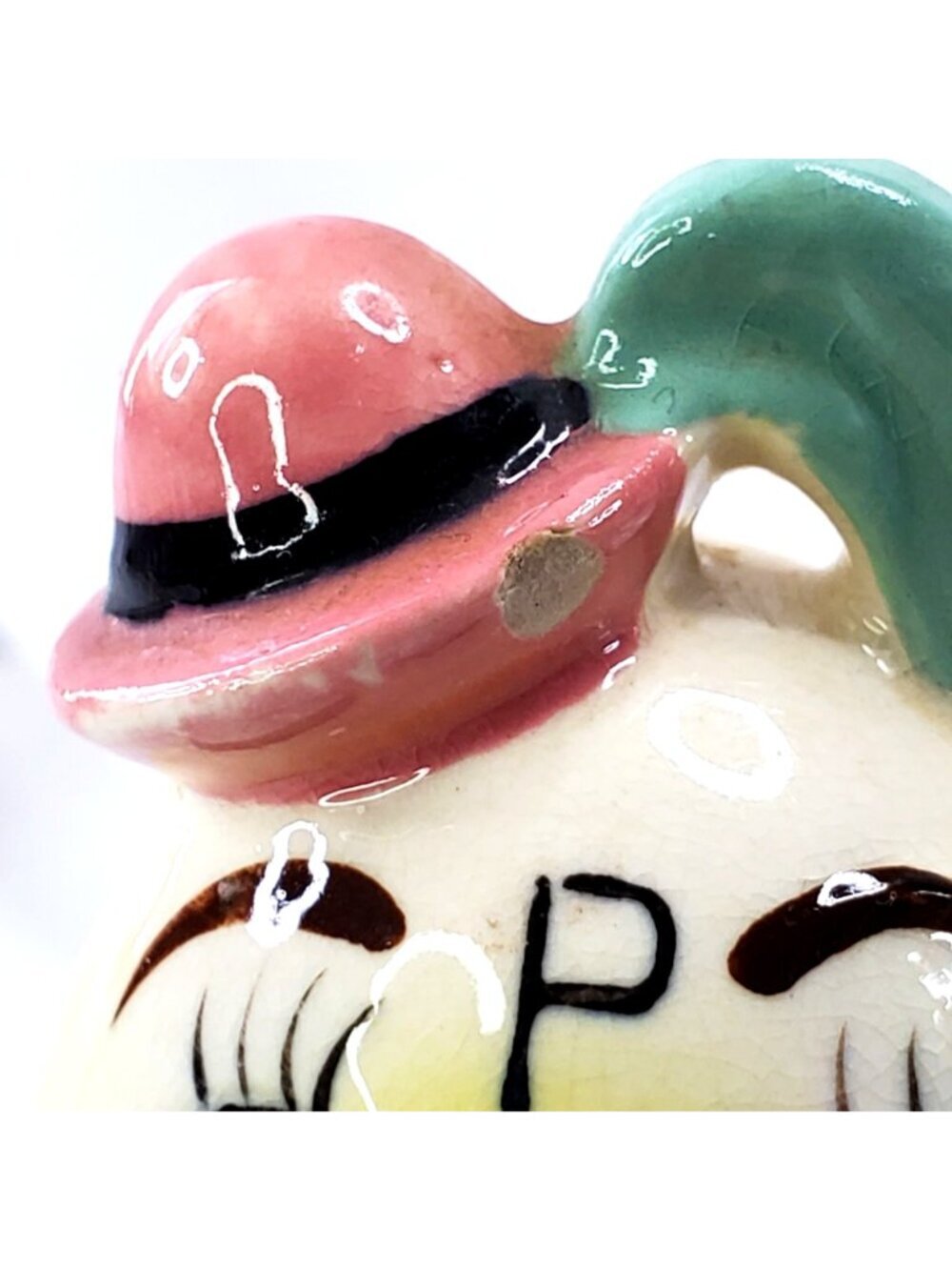 VTG Anthropomorphic Humpty Dumpty Ceramic Pepper Shaker Replacement Japan 1950s - Picture 3 of 10